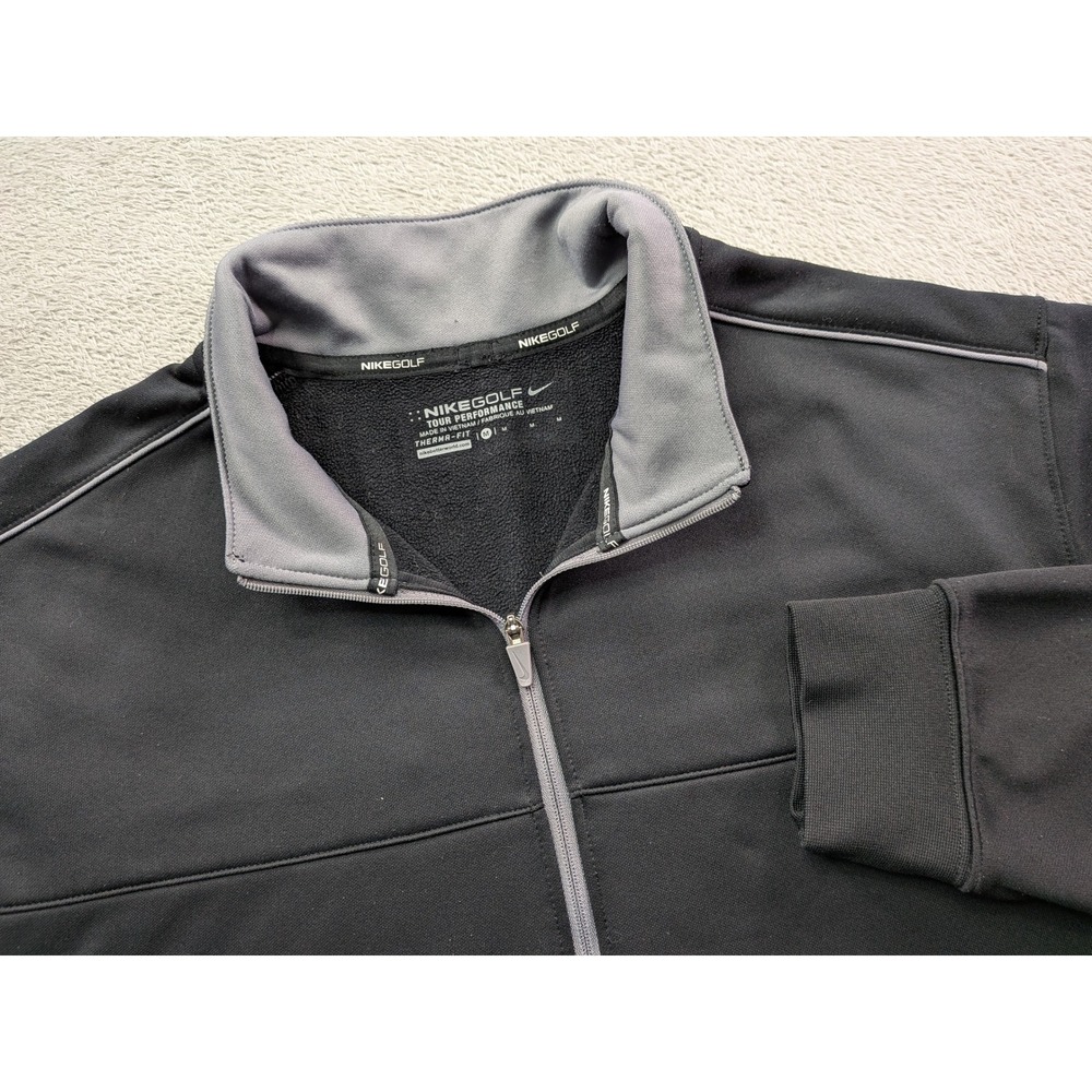Nike Golf Therma-FIT 1/4 Zip Pullover Mens Medium Black Grey 617698-010